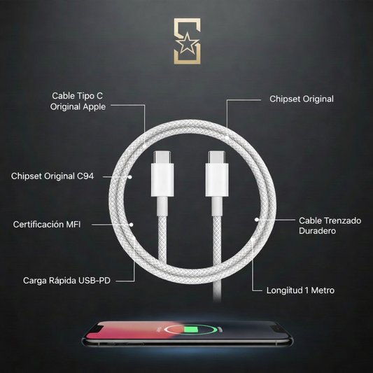 CABLE APPLE TIPO C ORIGINAL